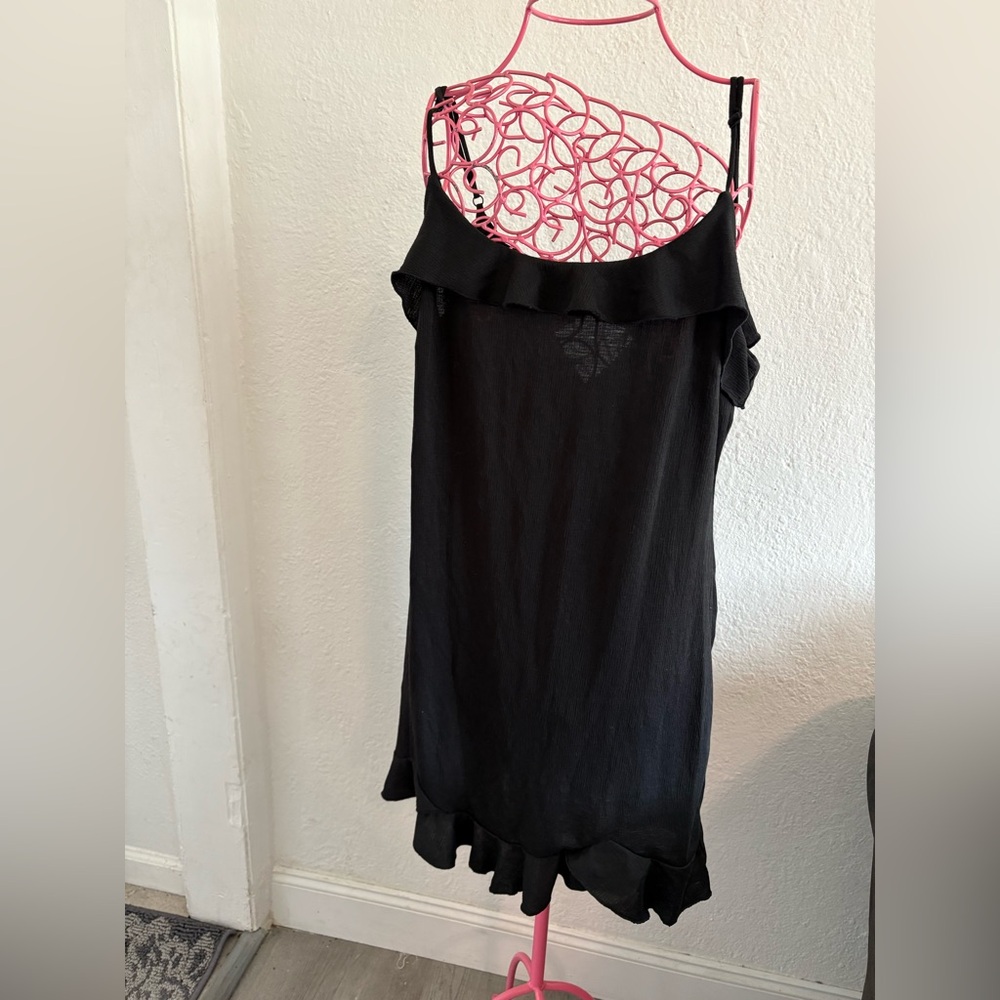 Betsey Johnson spaghetti strap mini dress with back bow detail